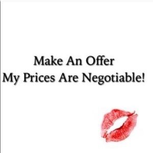 I am open to all offers and accept them ❤️